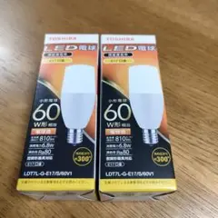 LDT7L-G-E17/S/60V1 LED電球 60W型　未使用　2個
