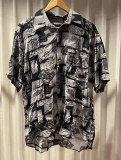 90’s 総柄　半袖シャツ