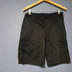 美品 ショート パンツ 黒 レディース メンズ コットン 混紡 無地