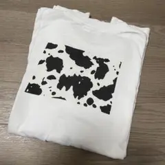 メルトザレディ ブラック カウ柄 ロングTシャツ