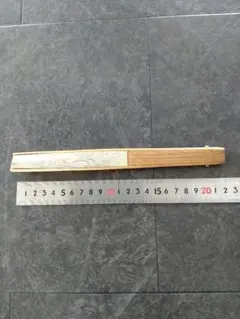 レトロ 扇子 白紋様 署名印有 骨董品 工芸品
