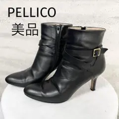 PELLICO ペリーコ ショートブーツ レザー 本革 ベルト ブラック