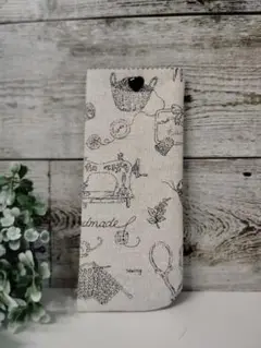 リネン製手作り風眼鏡ケース