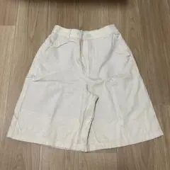 GU コットンパミューダパンツ ハーフパンツ 白