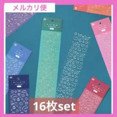 人気❣️ 韓国雑貨‼️ トレカデコ シール ゴールド シルバー 16枚セット