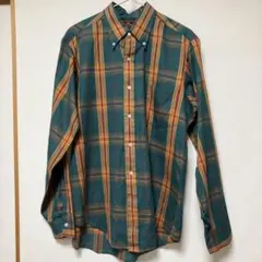 Van Heusen Vanopress 長袖シャツ グリーン系チェック