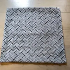 クッションカバー45cm✖️45cm グレー 編み込みデザイン ニトリ