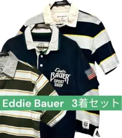 美品　Eddie Bauer エディーバウアー　ラガーシャツ 日本サイズM相当