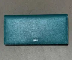 ラコステ レザー ロングウォレット NH1603KP グリーン 新品 正規品
