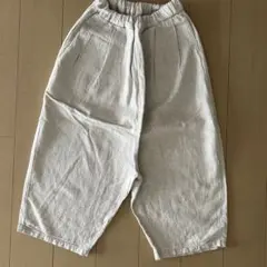 美品　サンバレー tukuroi 綿麻サルエルバルーンパンツ　ライトグレー