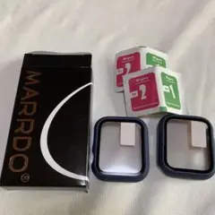 MARRDO Apple Watch ケース 保護フィルム44mm ブルー