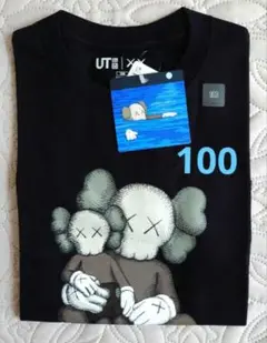 ユニクロ KAWS カウズ 半袖Tシャツ 100cm ブラック