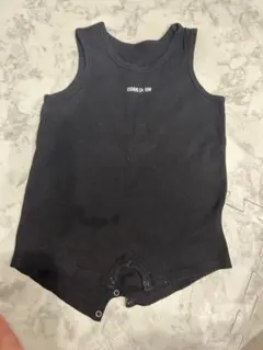 ブラック タンクトップロンパース 80