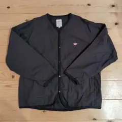DANTON ブラック コットンカーディガン