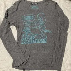 HYSTERIC GLAMOUR ウッディ・ウッドペッカー ロンT ヒス