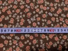 ●可憐な小花●シーチング●ミルクチョコ系●４５ｃｍ●延長可●
