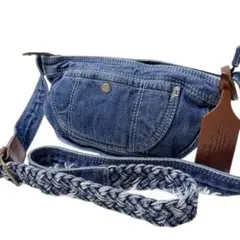 【美品】Dakota ダコタ デニム ショルダーバッグ 斜め掛けポシェット ニケ