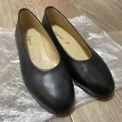 アニエスベー パンプス 革靴 黒 ローヒール