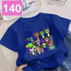 キッズ　スプランキーSPRUNKITシャツ　半袖　新品　140 青