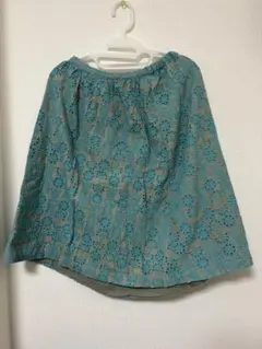 刺繍レースロングスカート インド刺繍　膝下