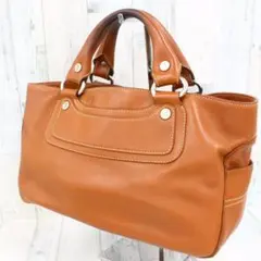 ▲オールドセリーヌ レザー ブギーバッグ ハンドバッグ キャメルカラー 本革