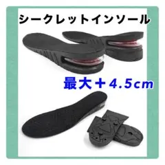 【お買い得】シークレットインソール　プラス4.5cm 男女兼用　衝撃吸収