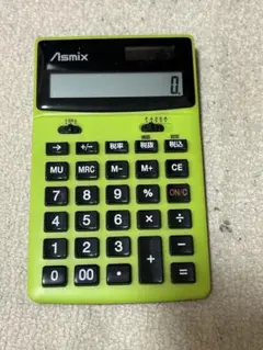 Asmik 緑色 電卓 税計算機能付き