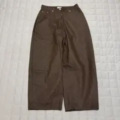ANGLAN ワイドデニムパンツ 新品 ブラウン M