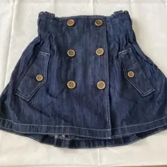 美品 バーバリーブルーレーベル デニム スカート トレンチ 風 ラップ 風