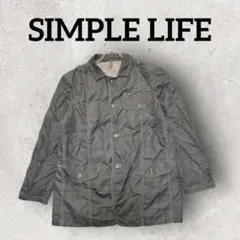 SIMPLE LIFE ナイロンジャケット メンズ (LL) ダークブラウン
