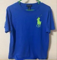 ポロラルフローレン アメリカ Tシャツ キッズ 青 ビックポニー