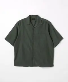 アルコットローン ジャストルーズ オープンカラー シャツ　OLIVE