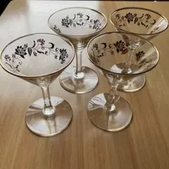 昭和レトロカクテルグラス花柄