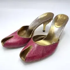 GUCCI グッチ パンプス ヒール ゴールド ミュール スタッズ スパイク