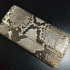 パイソン柄 ヘビ革 長財布