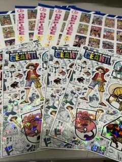 週刊ジャンプ35号 ワンピースフレークステッカー5枚 フロフレークシール4枚