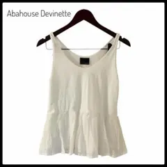 【美品】Abahouse Devinettes ノースリーブ 白 フリーサイズ