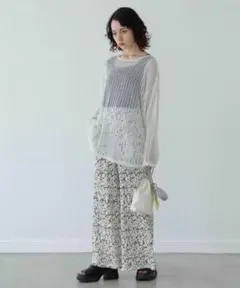 jeanasis メッシュレースプルオーバー