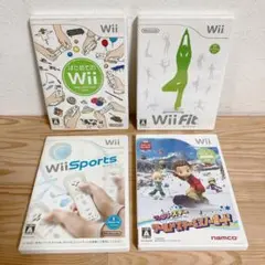 【Wiiソフト】4本セット㉚ スポーツ ファミリースキー Fit はじめての
