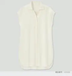 ユニクロ　リネンブレンドロングシャツ　（半袖）Lサイズ