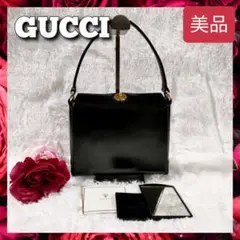 美品 GUCCI オールドグッチ ヴィンテージ レザー ハンドバッグ レディース