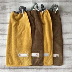 おりこうタオル おりこうエプロン(ライオンネームテープ) 一重 4枚セット