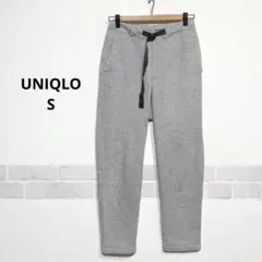 ユニクロ 裏ボア スエットパンツ ドローストリング付き グレー i332