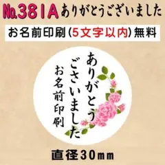 サンキューシール　№381A ありがとうございました