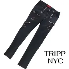 TRIPP NYC ボンテージパンツ y2k デニム ストレッチ ダーク