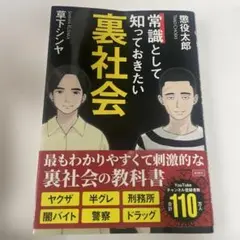 常識として知っておきたい裏社会　ヤクザ　半グレ　薬物　懲役太郎　草下シンヤ