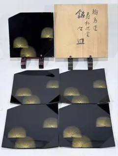輪島塗 塗師 東恒博 爐縁 溜塗七宝沈金 共箱 輪島塗 塗師 東恒博 爐縁 溜塗七宝沈金 共箱
