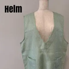 Helm ヘルム　しまむら　緑 ノースリーブ チュニック　オーバーサイズ