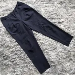 ALPHA アルファ ネイビー スラックス ウエストゴム