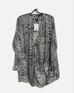 【エゴイスト】レディース おしゃれ ヒョウ柄シフォンオープントップス F